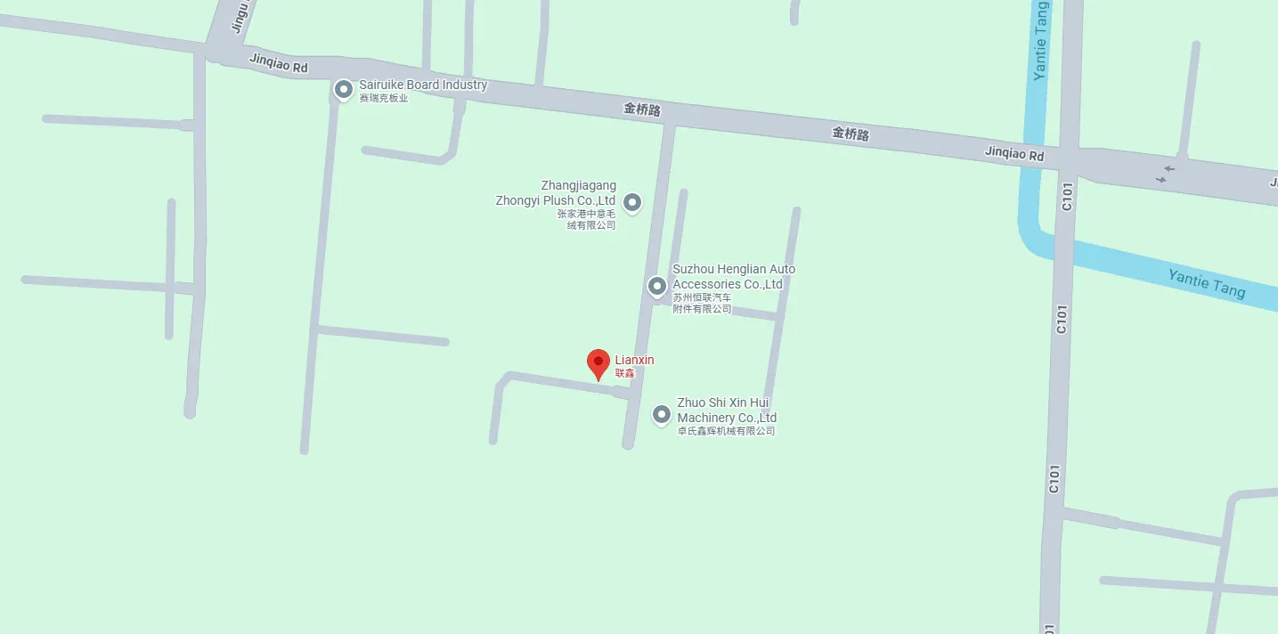 Map location of LIANXIN Factory 1 in Luyuan Town, Zhangjiagang